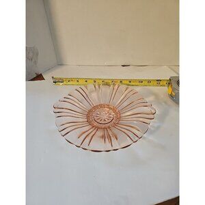 Vintage Pink Depression Candy Serving Dish - 9 Inches
